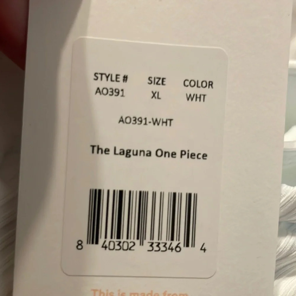Andie Swim The Laguna One Piece White Rib size XL NWT - Picture 5 of 6